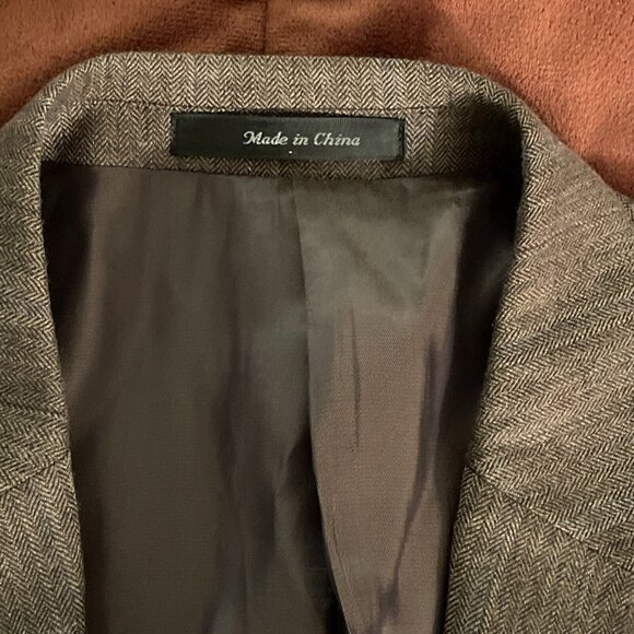 44L NWOT Lauren Ralph Lauren Brown Herringbone Wool Sport Coat Blazer Jacket - Picture 14 of 16